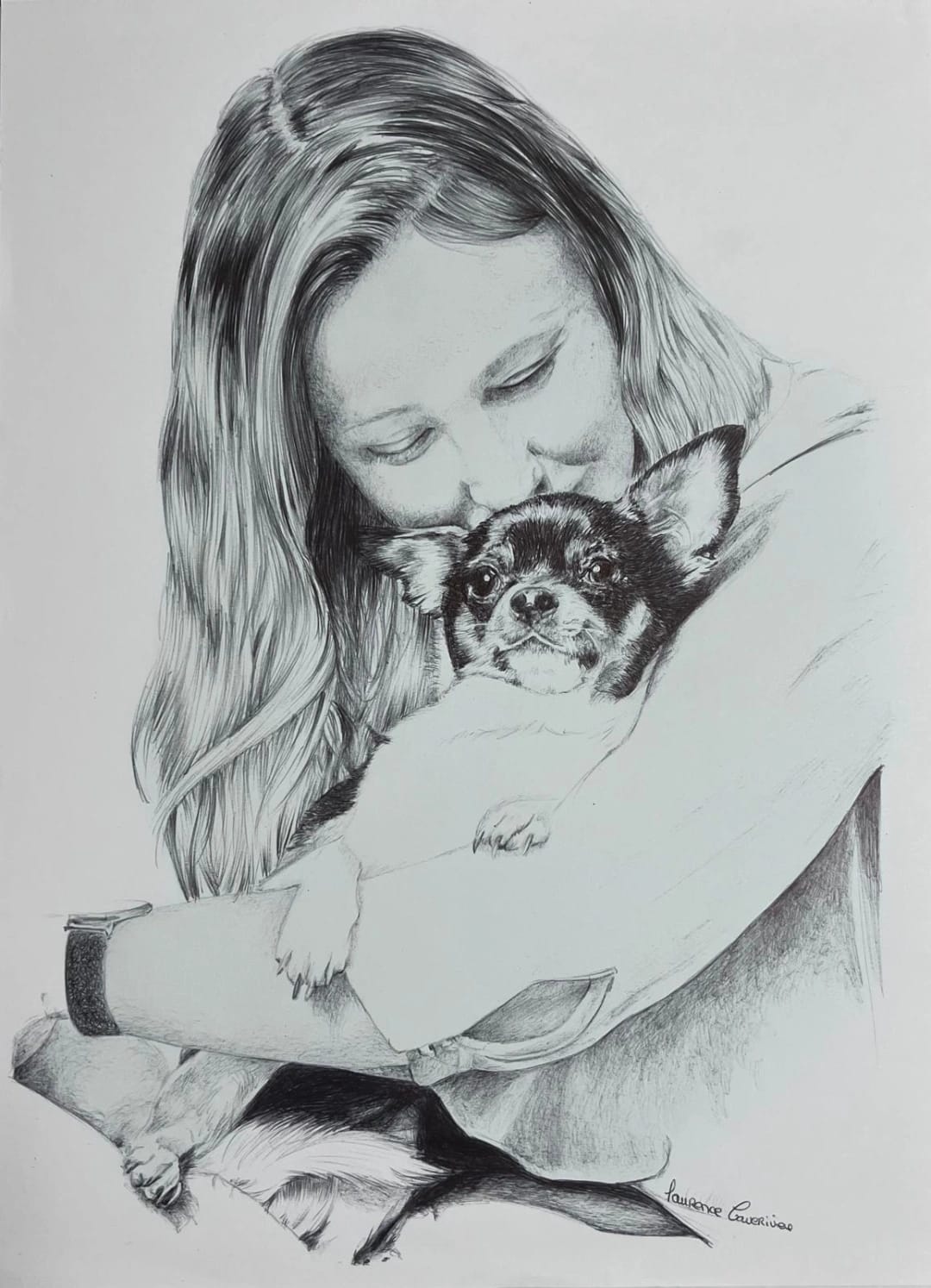 Portrait jeune femme avec son chien
